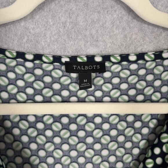 Talbots Dress Medium Midi Green Slinky Knit Cowl Flowy Career Church 50s Mod 60s - Picture 6 of 13